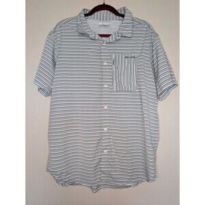 Columbia Mens Twisted Creek III Short Sleeve Vented Button Down Shirt Gray L